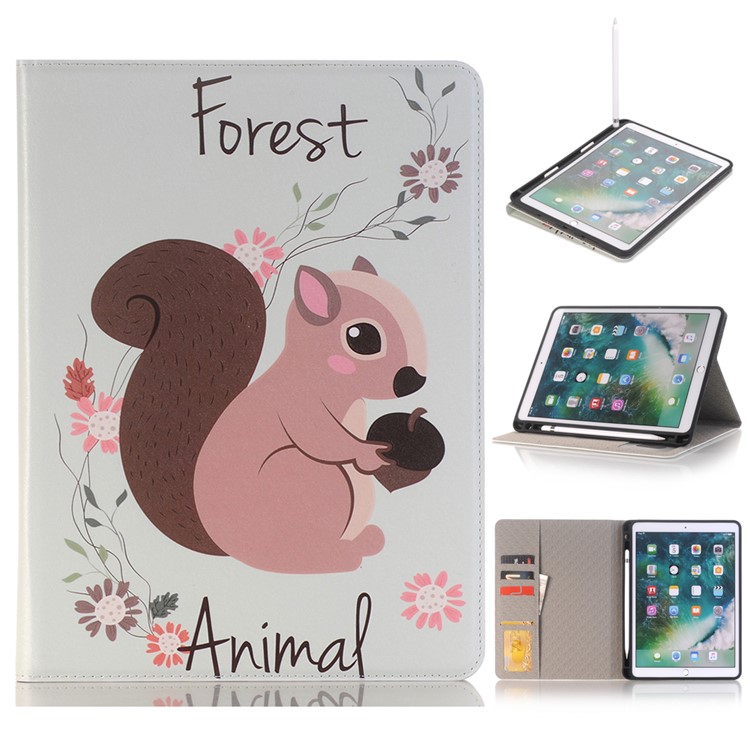 Squirrel and Flower - Embossed Cartoon Pattern Leather Stand Tablet Protection Cover Case for iPad Pro 10.5-inch (2017) with Pen Slot
Squirrel and Flower - Embossed Cartoon Pattern Leather Stand Tablet Protection Cover Case for iPad Pro 10.5-inch (2017) with Pen Slot
