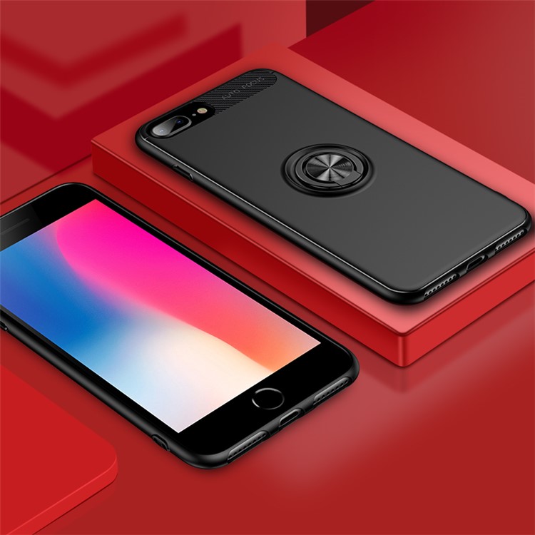 Black - For iPhone 8 Plus / 7 Plus 5.5 inch Finger Ring Kickstand TPU Mobile Phone Cover (Built-in Magnetic Metal Sheet)
Black - For iPhone 8 Plus / 7 Plus 5.5 inch Finger Ring Kickstand TPU Mobile Phone Cover (Built-in Magnetic Metal Sheet)