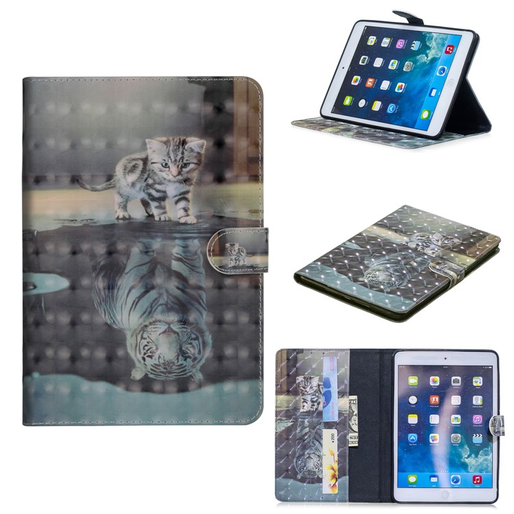 Pattern Printing Light Spot Decor Wallet Stand Leather Smart Flip Case for iPad 9.7-inch (2018) - Cat and Reflection in Water
Pattern Printing Light Spot Decor Wallet Stand Leather Smart Flip Case for iPad 9.7-inch (2018) - Cat and Reflection in Water
