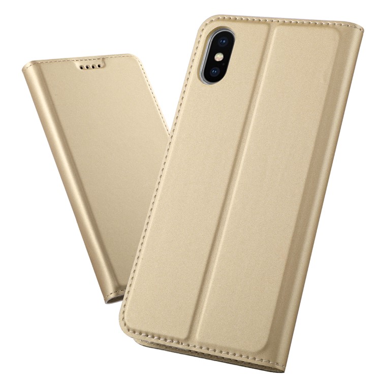 Magnetic Adsorption Card Holder Leather Shell with Stand for iPhone Xs 5.8 inch - Gold, iPhone Xs
Magnetic Adsorption Card Holder Leather Shell with Stand for iPhone Xs 5.8 inch - Gold, iPhone Xs