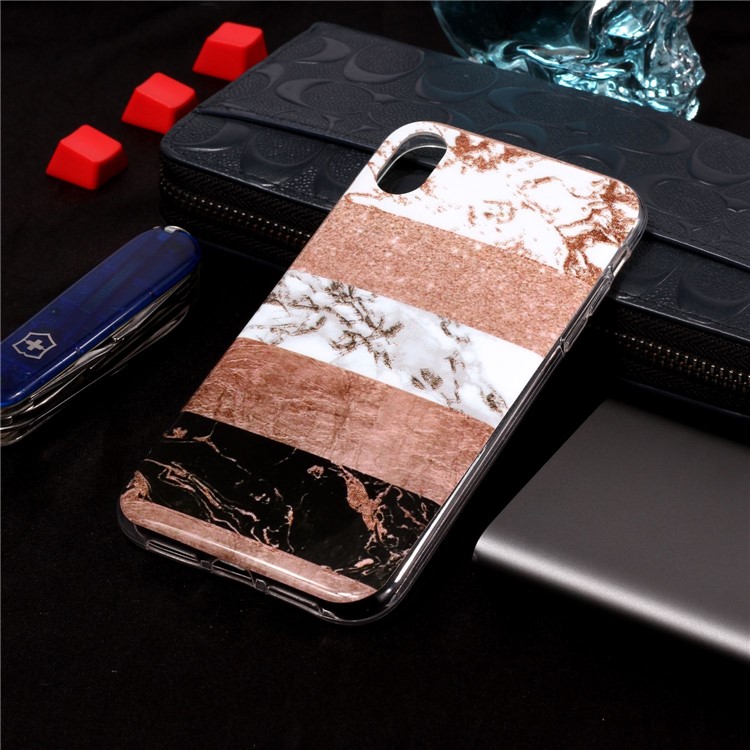 Flash Powder Marble Pattern IMD TPU Back Casing for iPhone XS Max 6.5 inch - Rose Gold / Brown, iPhone XS Max 6.5 inch
Flash Powder Marble Pattern IMD TPU Back Casing for iPhone XS Max 6.5 inch - Rose Gold / Brown, iPhone XS Max 6.5 inch