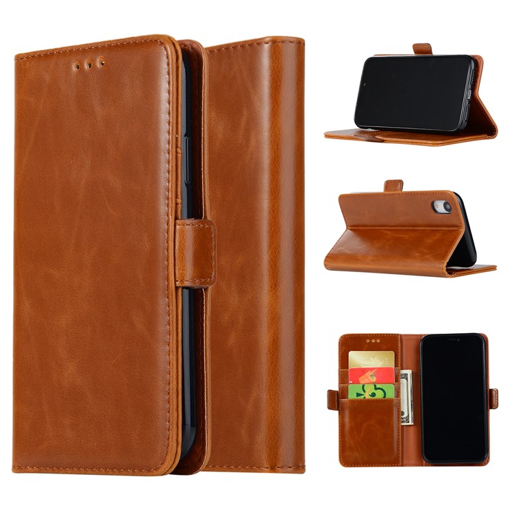 Crazy Horse Wallet Cover Stand Leather Case for iPhone XR 6.1 inch - Brown, iPhone XR 6.1 inch
Crazy Horse Wallet Cover Stand Leather Case for iPhone XR 6.1 inch - Brown, iPhone XR 6.1 inch