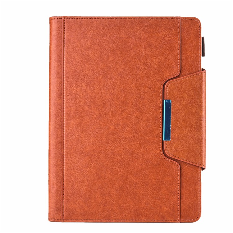 For iPad Air 10.5 inch (2019) / Pro 10.5-inch (2017) Metal Buckle Wallet Stand Leather Smart Shell with Pen Slot - Brown, iPad Air 10.5 inch (2019)
For iPad Air 10.5 inch (2019) / Pro 10.5-inch (2017) Metal Buckle Wallet Stand Leather Smart Shell with Pen Slot - Brown, iPad Air 10.5 inch (2019)