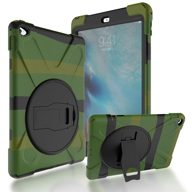 360° Swivel PC + Silicone Combo Kickstand Tablet Shell for Apple iPad Air 2 - Camouflage, iPad Air 2
360° Swivel PC + Silicone Combo Kickstand Tablet Shell for Apple iPad Air 2 - Camouflage, iPad Air 2