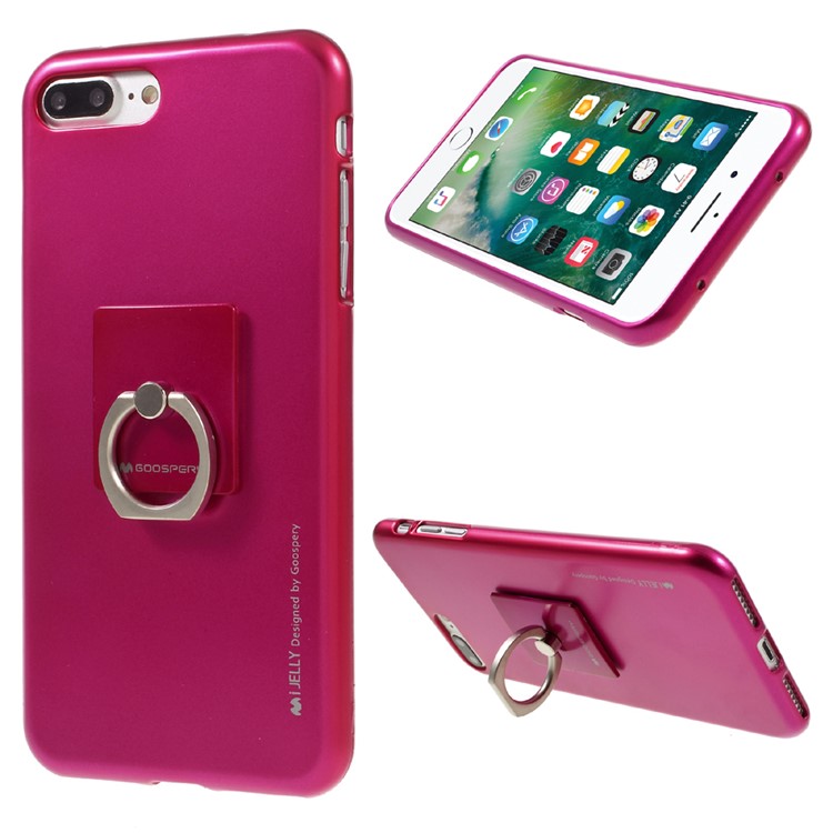 MERCURY GOOSPERY i JELLY Finger Ring Holder TPU Cover for iPhone 8 Plus / 7 Plus 5.5 - Rose 
MERCURY GOOSPERY i JELLY Finger Ring Holder TPU Cover for iPhone 8 Plus / 7 Plus 5.5 - Rose