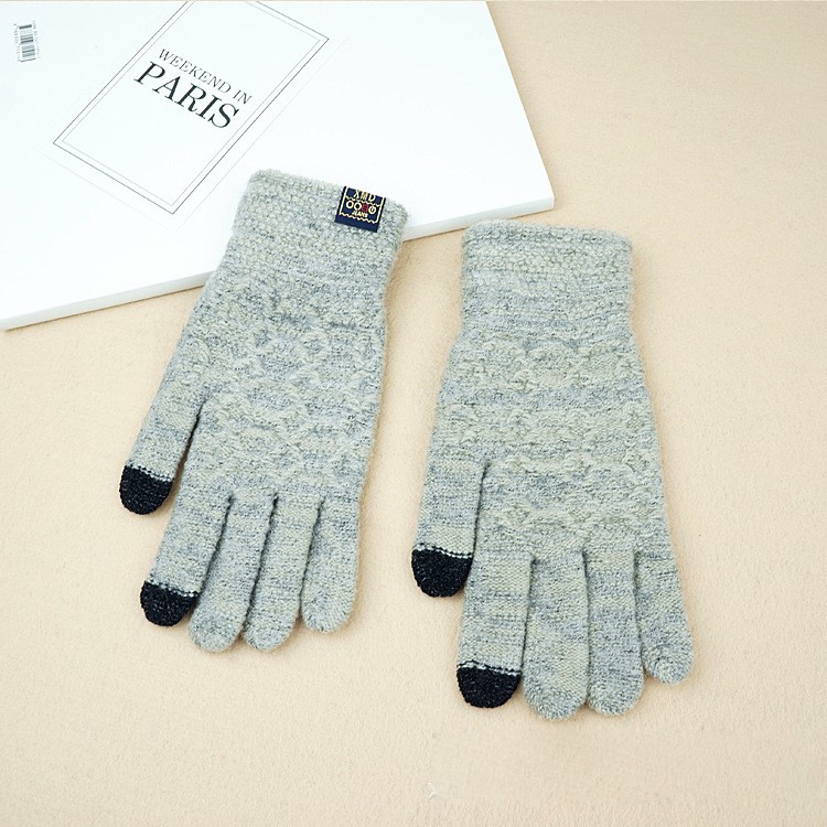 Touch Screen Full-finger Gloves Warm Winter Jacquard Knitted Gloves for Men - Grey, iPhone X
Touch Screen Full-finger Gloves Warm Winter Jacquard Knitted Gloves for Men - Grey, iPhone X