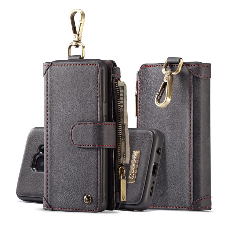 CASEME for Samsung Galaxy S9+ SM-G965 Metal Clip Wallet Retro Split Leather Mobile Cover + Detachable Inner Case - Black
CASEME for Samsung Galaxy S9+ SM-G965 Metal Clip Wallet Retro Split Leather Mobile Cover + Detachable Inner Case - Black