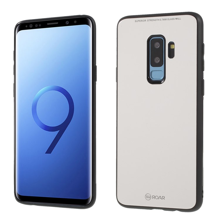 ROAR KOREA Mirror Surface Tempered Glass Back + TPU Hybrid Mobile Phone Shell for Samsung Galaxy S9+ G965