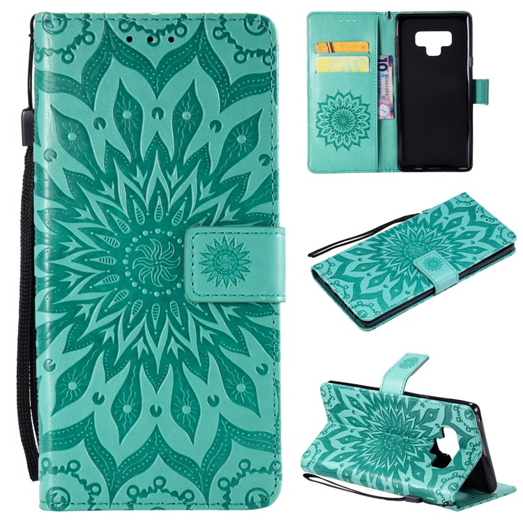 Imprint Sunflower Wallet Stand Leather Protection Phone Cover for Samsung Galaxy Note 9 - Green, Galaxy Note9
Imprint Sunflower Wallet Stand Leather Protection Phone Cover for Samsung Galaxy Note 9 - Green, Galaxy Note9