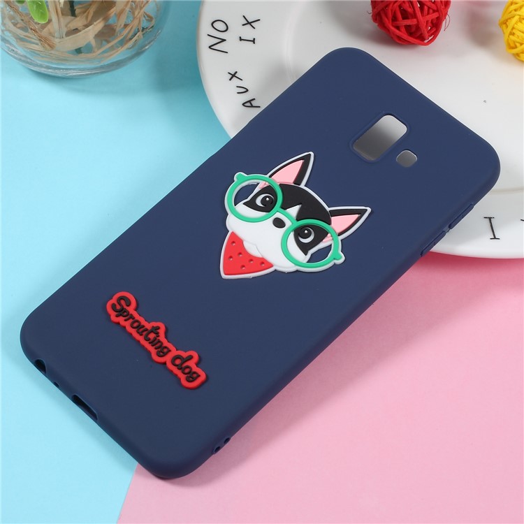 3D Cartoon Pattern TPU Protective Cover Shell for Samsung Galaxy J6 Plus - Cool Dog, Galaxy J6+