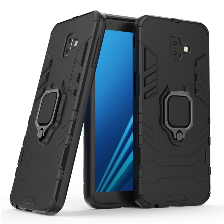 Finger Ring Kickstand PC + TPU Hybrid Protection Case for Samsung Galaxy J6+ - Black, Galaxy J6+
Finger Ring Kickstand PC + TPU Hybrid Protection Case for Samsung Galaxy J6+ - Black, Galaxy J6+