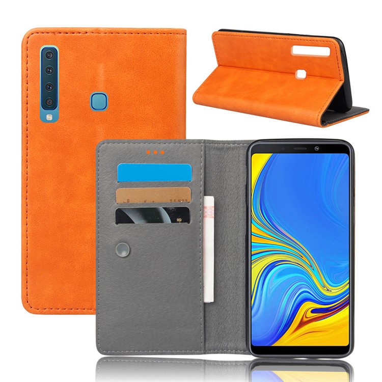 Sucker Closure Crazy Horse Leather Wallet Cell Phone Cover for Samsung Galaxy A9 (2018) / A9 Star Pro / A9s - Orange, Galaxy A9 (2018)
Sucker Closure Crazy Horse Leather Wallet Cell Phone Cover for Samsung Galaxy A9 (2018) / A9 Star Pro / A9s - Orange, Galaxy A9 (2018)