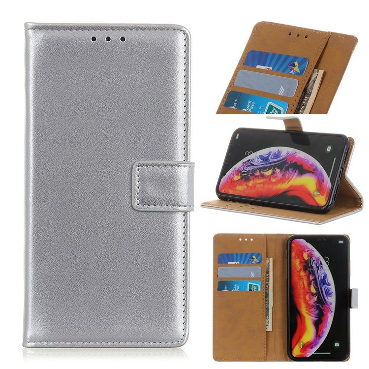 Wallet Stand Leather Mobile Phone Shell for Samsung Galaxy S10 5G - Silver, Galaxy S10 5G
Wallet Stand Leather Mobile Phone Shell for Samsung Galaxy S10 5G - Silver, Galaxy S10 5G