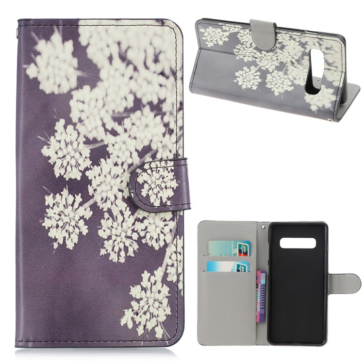 Pattern Printing Leather Wallet Stand Case for Samsung Galaxy S10 Plus - White Flowers, Galaxy S10 Plus
Pattern Printing Leather Wallet Stand Case for Samsung Galaxy S10 Plus - White Flowers, Galaxy S10 Plus