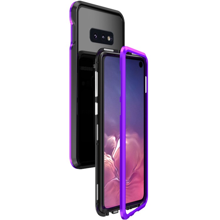 LUPHIE Съемная Магнитная Металлическая Рамка + Чехол Из Закаленного Стекла Для Телефона Samsung Galaxy S10e - Черный / Пурпурный, Galaxy S10e 
LUPHIE Съемная Магнитная Металлическая Рамка + Чехол Из Закаленного Стекла Для Телефона Samsung Galaxy S10e - Черный / Пурпурный, Galaxy S10e