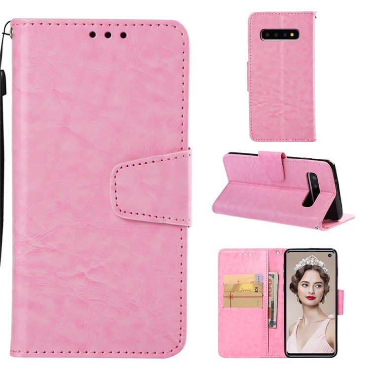 Ретро-стиль PU Кожаный Магнитный Кошелек Стенд Крышка Для Samsung Galaxy S10 - Розовый, Galaxy S10
Ретро-стиль PU Кожаный Магнитный Кошелек Стенд Крышка Для Samsung Galaxy S10 - Розовый, Galaxy S10