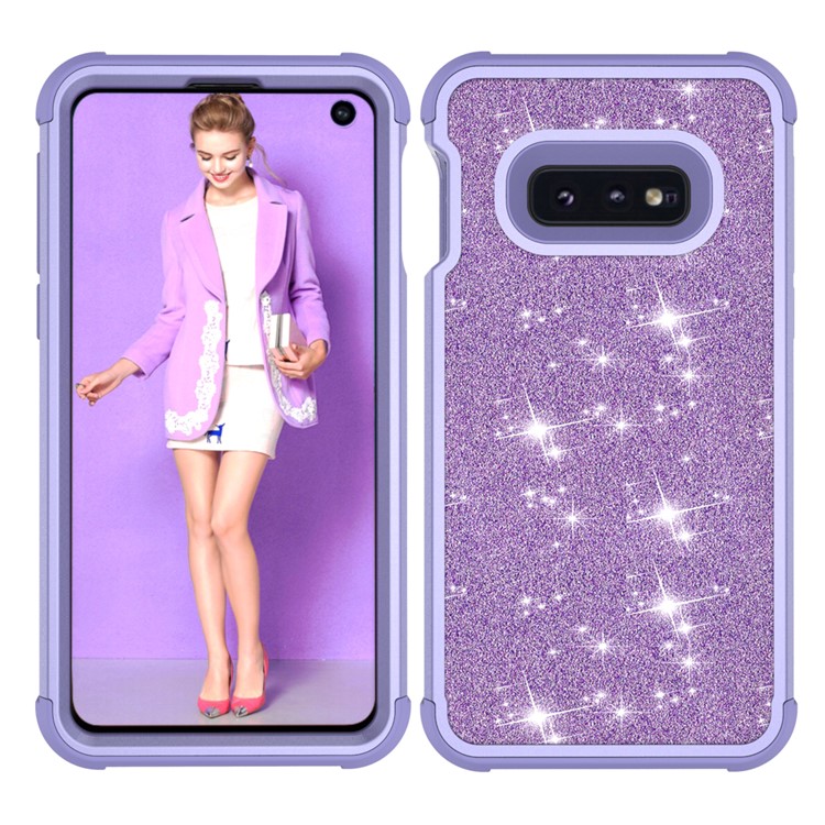 Glitter Powder Coated PC Silicone Shockproof Hybrid Case for Samsung Galaxy S10e - Light Purple, Galaxy S10e
Glitter Powder Coated PC Silicone Shockproof Hybrid Case for Samsung Galaxy S10e - Light Purple, Galaxy S10e