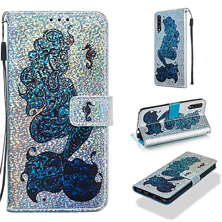 Pattern Printing Glitter Sequins Leather Wallet Case for Samsung Galaxy A70 - Mermaid, Galaxy A70
Pattern Printing Glitter Sequins Leather Wallet Case for Samsung Galaxy A70 - Mermaid, Galaxy A70