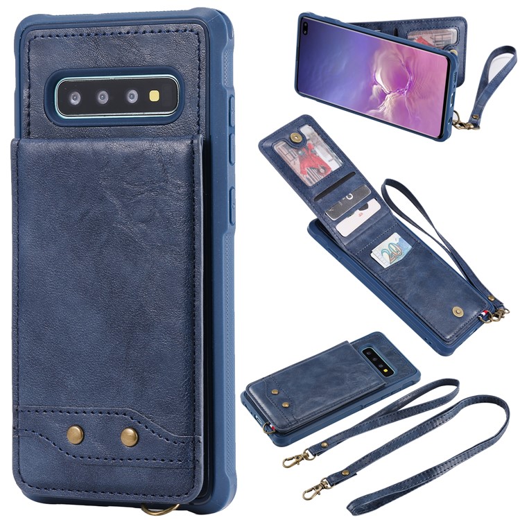 Kickstand PU Leather Coated TPU Phone Cover with Card Holders for Samsung Galaxy S10 Plus - Blue, Galaxy S10 Plus
Kickstand PU Leather Coated TPU Phone Cover with Card Holders for Samsung Galaxy S10 Plus - Blue, Galaxy S10 Plus