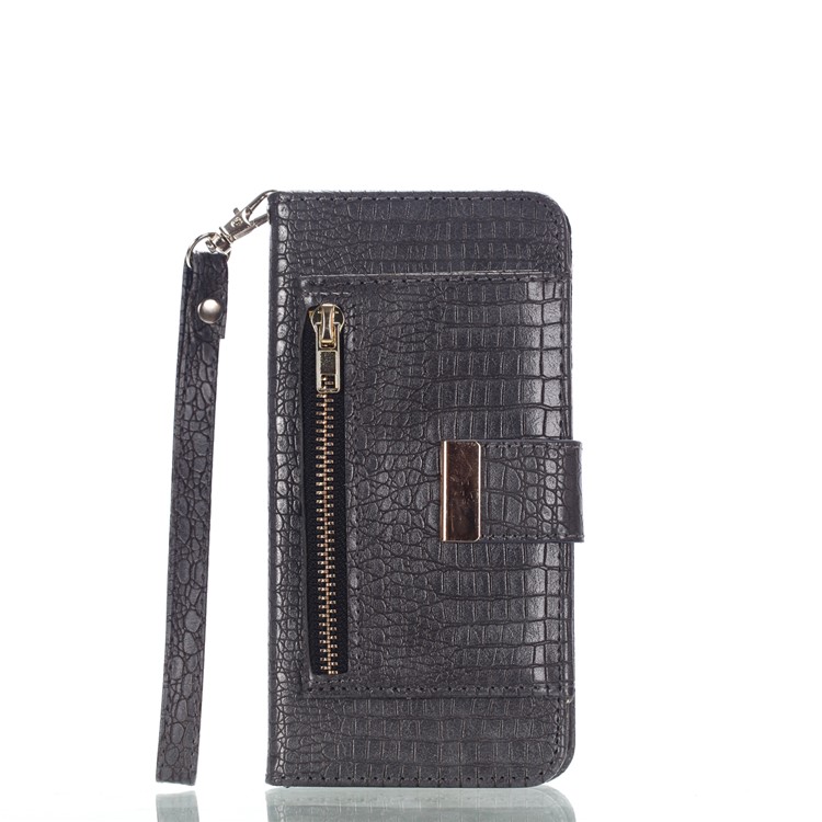 Crocodile Texture Zippered Stand Leather Wallet Case with Strap for Samsung Galaxy S10 - Dark Grey, Galaxy S10
Crocodile Texture Zippered Stand Leather Wallet Case with Strap for Samsung Galaxy S10 - Dark Grey, Galaxy S10