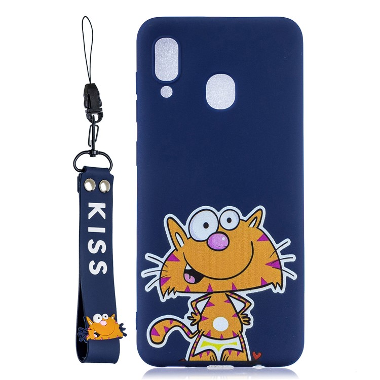 Pattern Printing TPU Gel Protective Case with Silicone Strap for Samsung Galaxy A30 / A20 - Blue, Galaxy A30
Pattern Printing TPU Gel Protective Case with Silicone Strap for Samsung Galaxy A30 / A20 - Blue, Galaxy A30