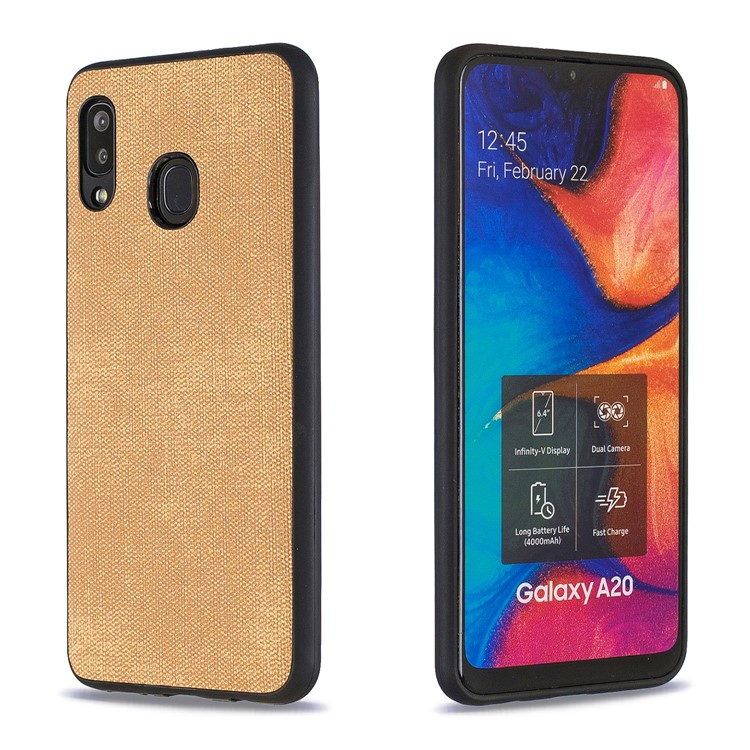 For Samsung Galaxy A20 / A30 Denim TPU+PU Leather Phone Case Cover - Gold, Galaxy A20
For Samsung Galaxy A20 / A30 Denim TPU+PU Leather Phone Case Cover - Gold, Galaxy A20