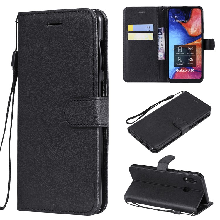 Wallet PU Leather Phone Cover Stand Case for Samsung Galaxy A30 / Galaxy A20 - Black, Galaxy A30
Wallet PU Leather Phone Cover Stand Case for Samsung Galaxy A30 / Galaxy A20 - Black, Galaxy A30