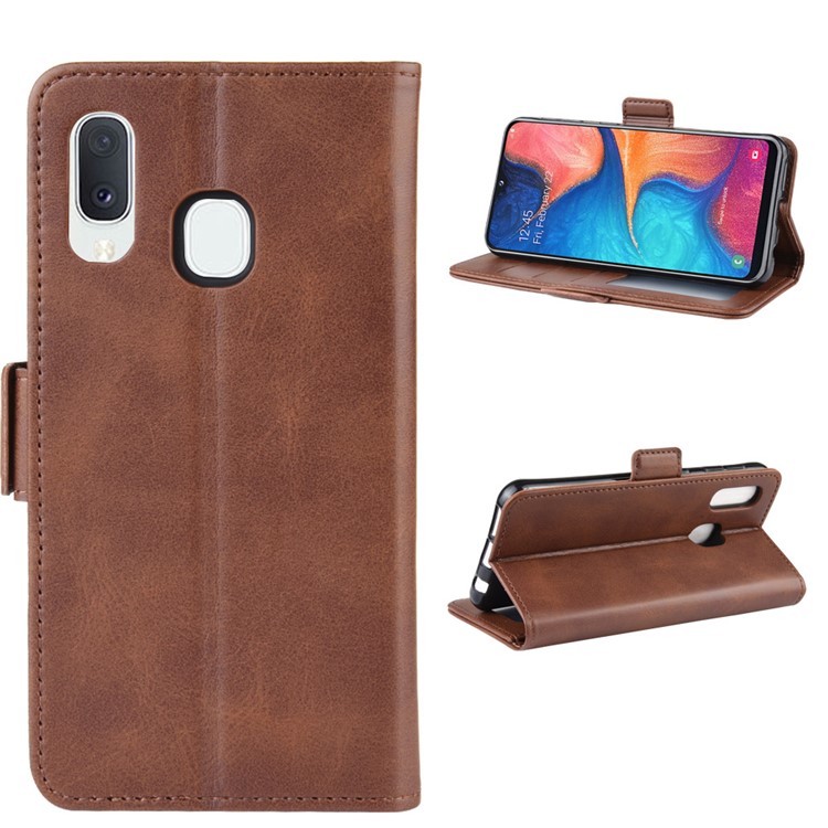 Magnetic Double Clasp Leather Wallet Stand Case for Samsung Galaxy A20e - Coffee, Galaxy A20e
Magnetic Double Clasp Leather Wallet Stand Case for Samsung Galaxy A20e - Coffee, Galaxy A20e