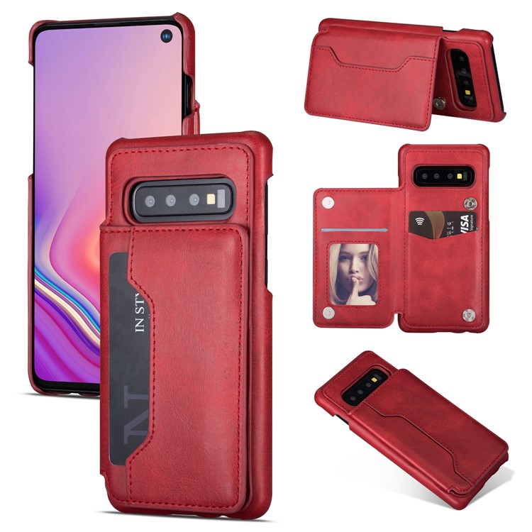 PU Leather + PC Card Holder Kickstand Phone Case Cover for Samsung Galaxy S10 Plus - Red, Galaxy S10 Plus
PU Leather + PC Card Holder Kickstand Phone Case Cover for Samsung Galaxy S10 Plus - Red, Galaxy S10 Plus
