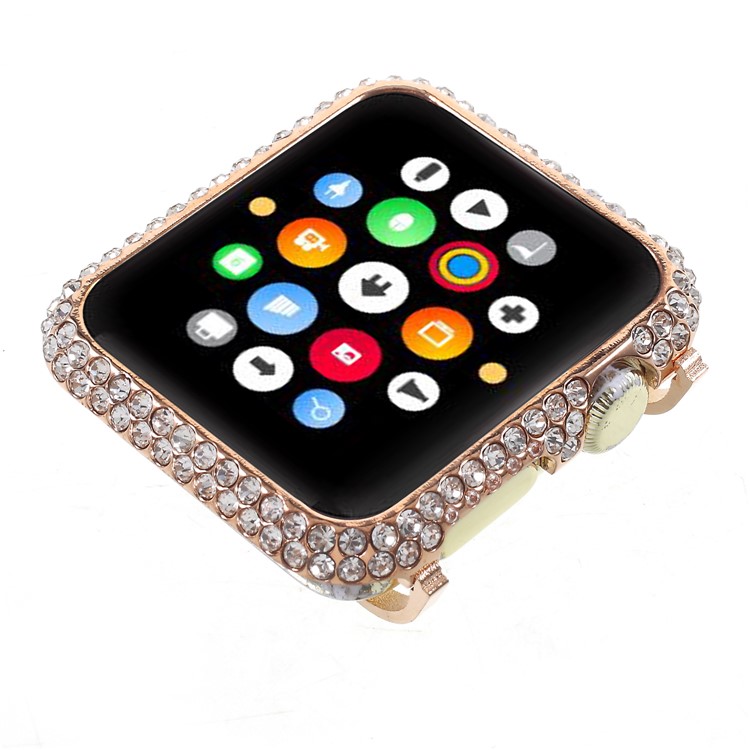 Shiny Rhinestone Decorated Metal Protective Cover for Apple Watch Series 3/2/1 42mm - Rose Gold
Shiny Rhinestone Decorated Metal Protective Cover for Apple Watch Series 3/2/1 42mm - Rose Gold