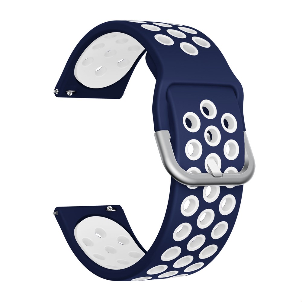 Metal Buckle Silicone Smart Watch Band Replacement for Fitbit Versa/Versa 2 - Dark Blue/White, Fitbit Versa
Metal Buckle Silicone Smart Watch Band Replacement for Fitbit Versa/Versa 2 - Dark Blue/White, Fitbit Versa