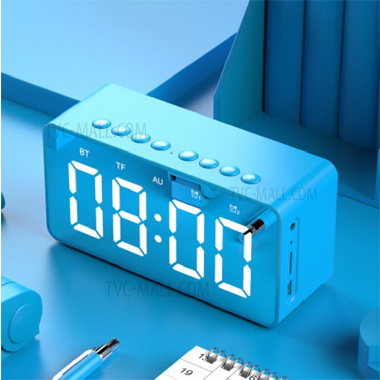 LED Подключить Карты Двойного Баса Bluetooth Спикера Зеркало Мини Будильник DT506 - Синий
LED Подключить Карты Двойного Баса Bluetooth Спикера Зеркало Мини Будильник DT506 - Синий