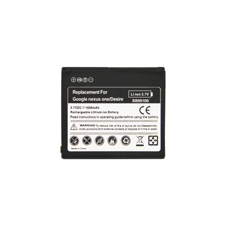 1600mAh BB99100 Cell Phone Battery for HTC Google Nexus One(G5)/ Desire (G7)
