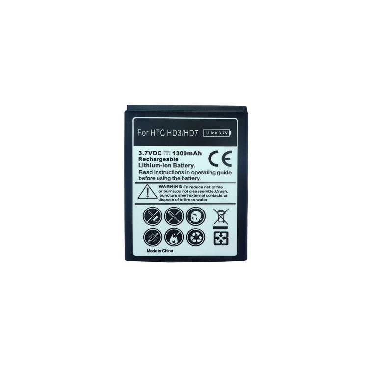 1300mAh Cell Phone Battery Replacement for HTC Wildfire S & HTC HD7 (HTC HD3)