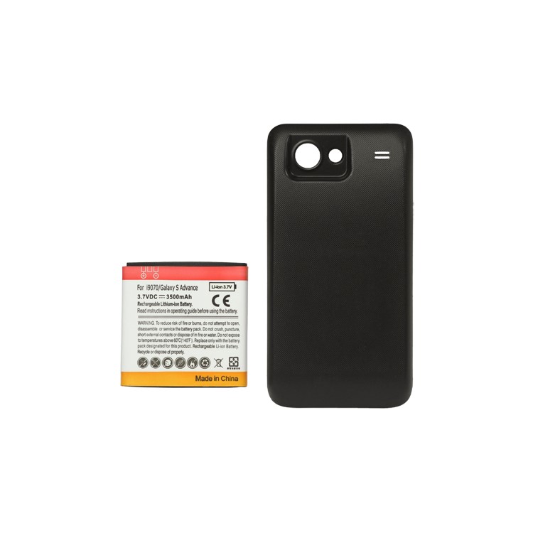 Extended Battery and Battery Door Cover for Samsung I9070 Galaxy S Advance 3500mAh