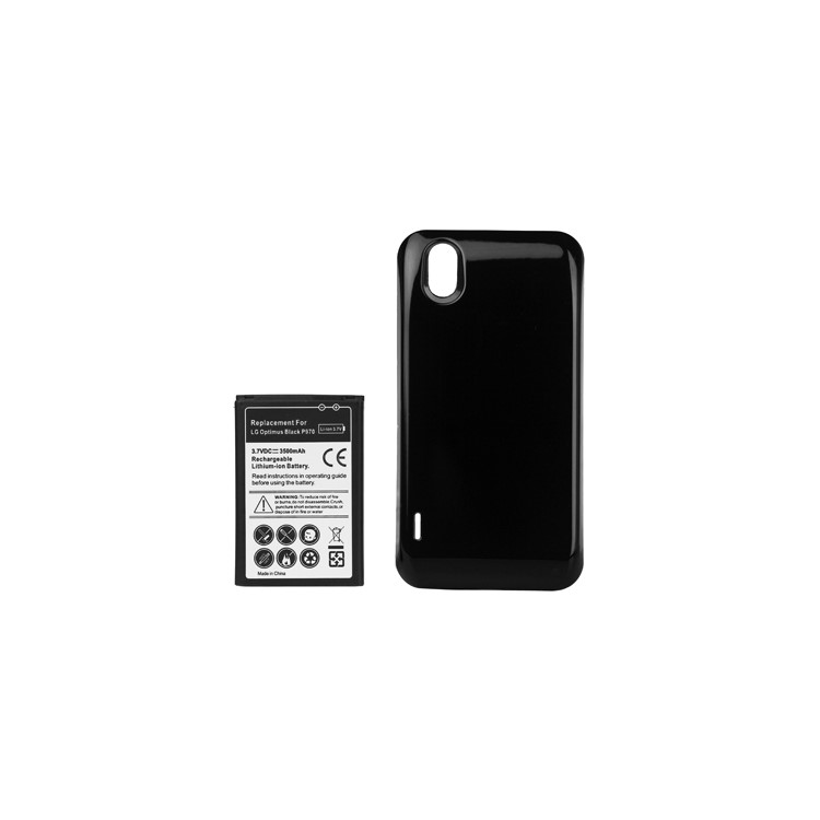 LG Optimus Black P970 Extended Battery with Battery Door Cover 3500mAh