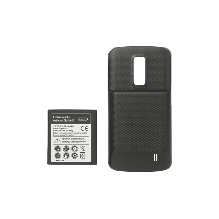 LG Optimus LTE SU640 Extended Battery with Battery Door Cover 3800mAh