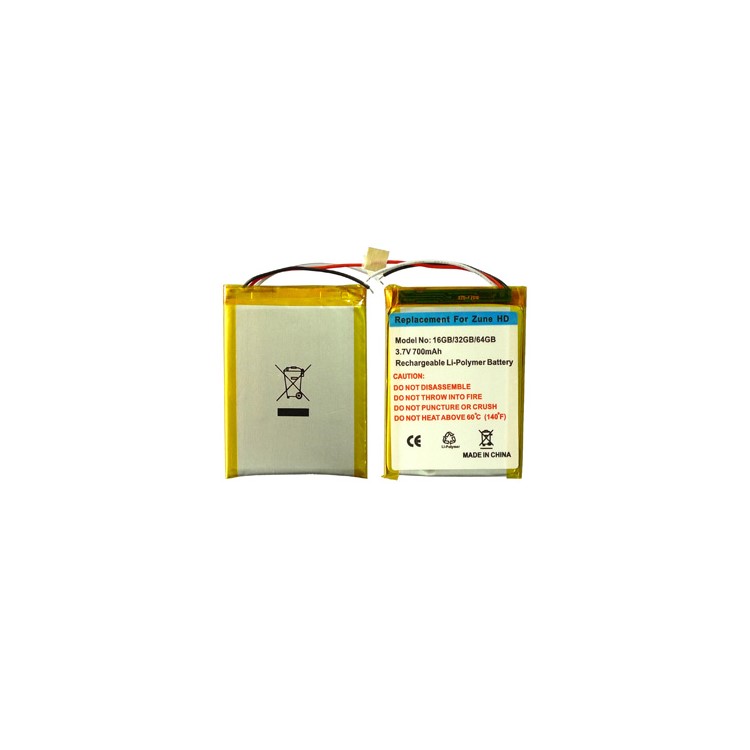 700mAh Replacement Li-polymer Battery for Microsoft ZUNE HD 16GB 32GB