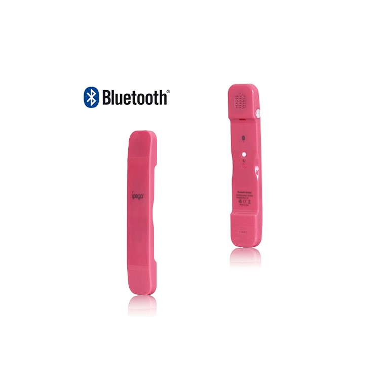 iPega Radiation Proof Bluetooth Handset for iPhone 4 4S HTC Samsung Mobile Phone - Pink
