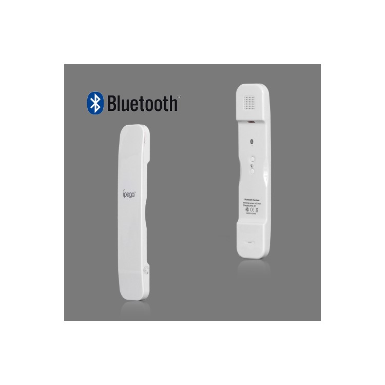 Radiation Proof Bluetooth Handset for iPhone 4 4S HTC Samsung Mobile Phone - White