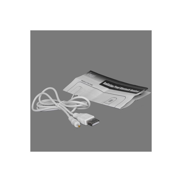 Radiation Proof Bluetooth Handset for iPhone 4 4S HTC Samsung Mobile Phone - White