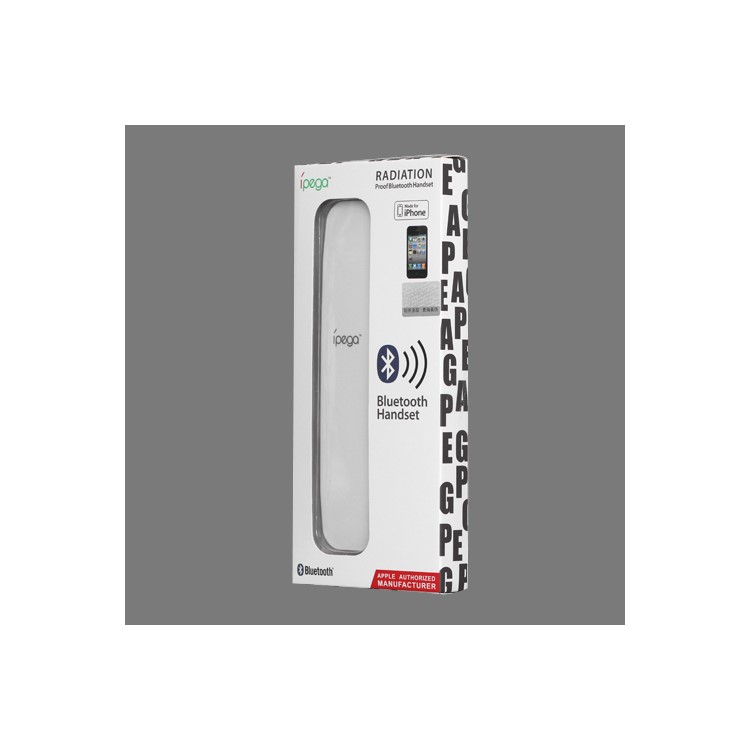 Radiation Proof Bluetooth Handset for iPhone 4 4S HTC Samsung Mobile Phone - White