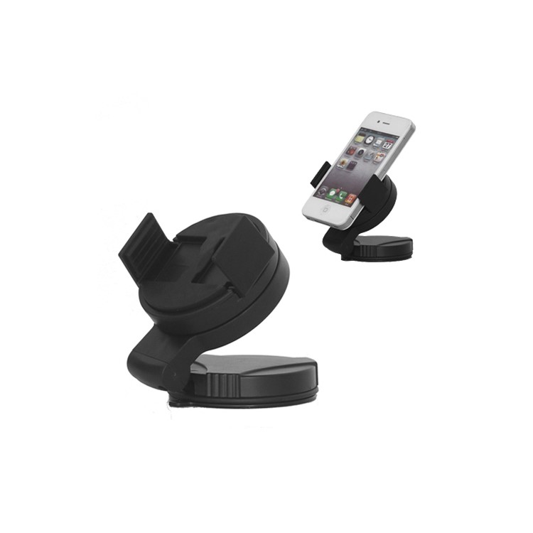 Universal Mobile Phone Windshield Car Holder for Samsung Galaxy S3 i9300 iPhone 4S, Width: 52mm~72mm - Black