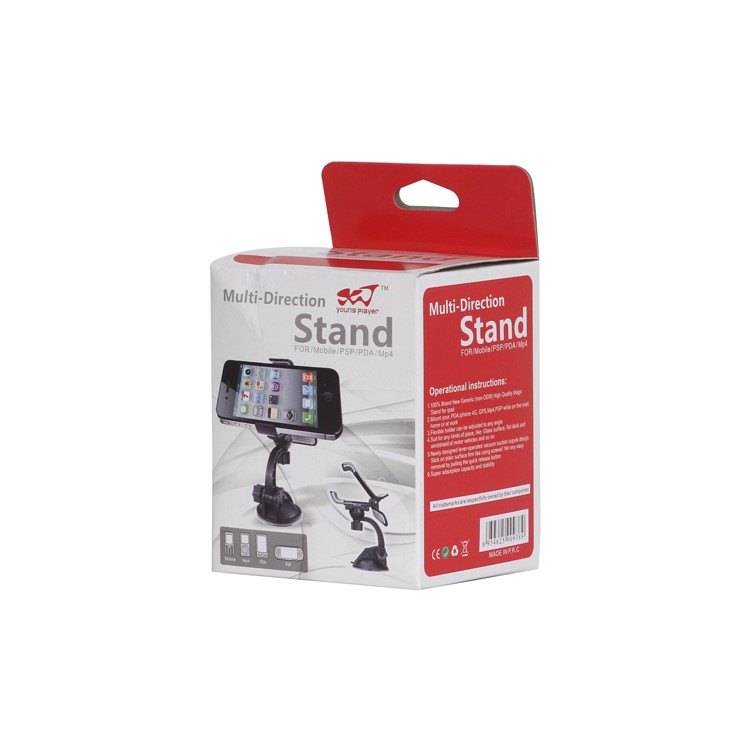 Multi-Direction Clip Style Car Mount Holder Stand for iPhone Mobile PDA GPS PSP