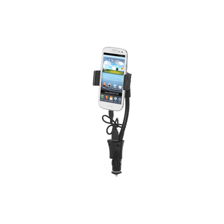 Universal Smartphone Flexible Car Mount with USB Port for iPhone BlackBerry HTC Samsung Nokia Motorola etc
