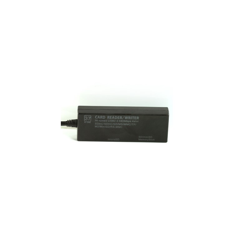 Black Hi-Speed 4 Slots All in One Card Reader Writer SDHC/SD/MS/MMC/TF/M2/Min SD