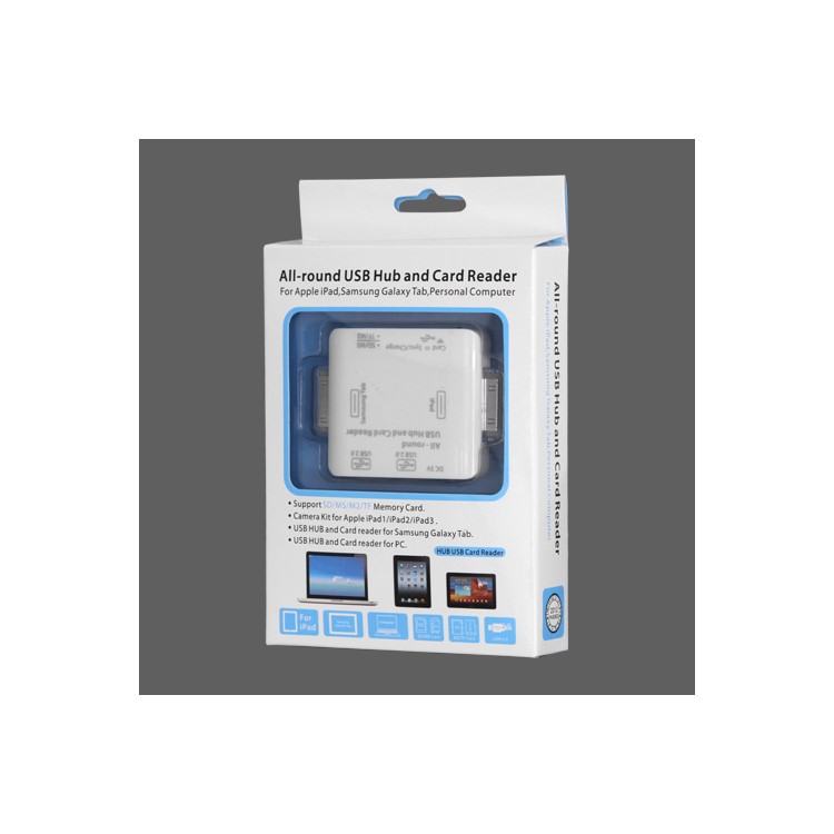 All-round Card Reader USB Hub Camera Connection Kit for iPad Samsung Galaxy Tab and etc