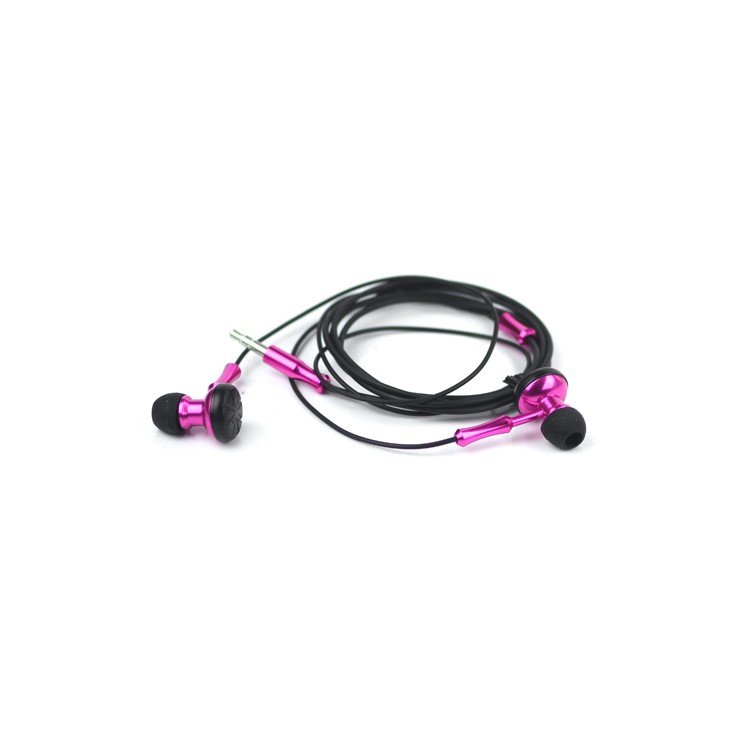 Plated Double-sided Headphone Earphone for Mobile Phones / MP3 / MP4 Player etc - Rose