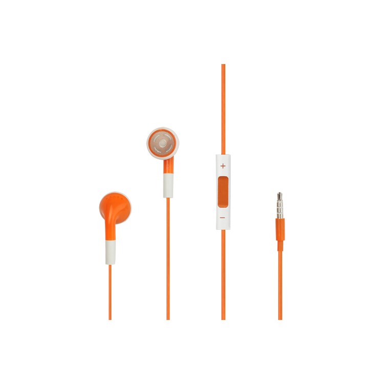 iPhone 4S Stereo Earphones with Remote Volume Control and Mic - Orange