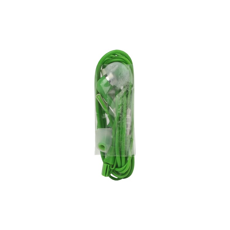 Stereo In-Ear Headphones with Volume Control and Mic for iPhone 4S - Green